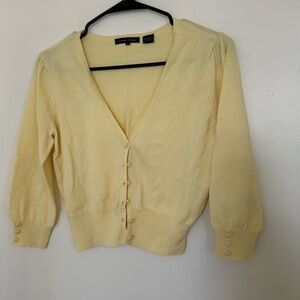 Jeanne pierre yellow cardigan